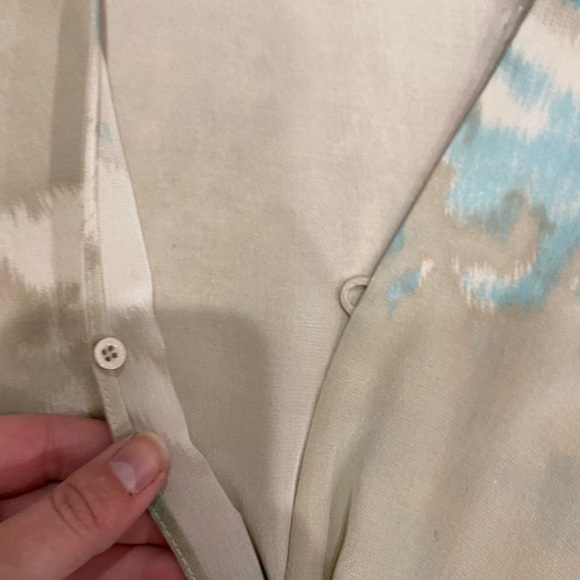 Armani Exchange Limited edition Water Color 100% Silk Romper w/ pockets 4 - Picture 4 of 14